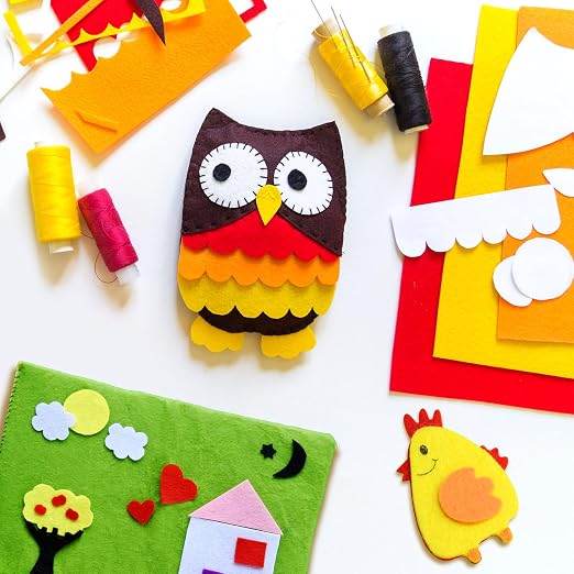 Morcheiong 12 Pcs Self Adhesive Felt Sheet Soft Felt Sheets