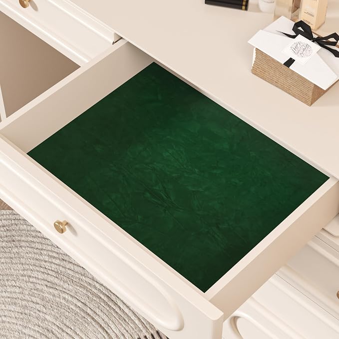 CHIHUT 12''x100'' Green Self Adhesive Velvet Flocking Liner Sheet Soft Felt