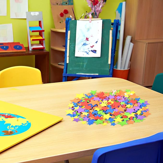 Coopay Star Foam Stickers Self-Adhesive Star Stickers Assorted Colors