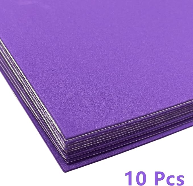 Adhesive Foam Sheets, 7x11.3 Inch Craft Eva Foam Sheets, 2mm Thick 10 Pcs