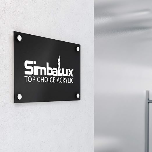 SimbaLux Acrylic Sheet Black Opaque Cast 12” x 12” 1/8” Thick, 2 Pack | Square