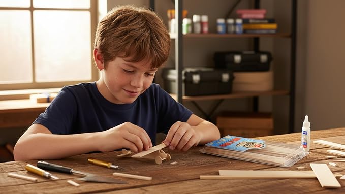 Guillow's Box O' Balsa Model Kit, Random Sizes, 1-Pound Box