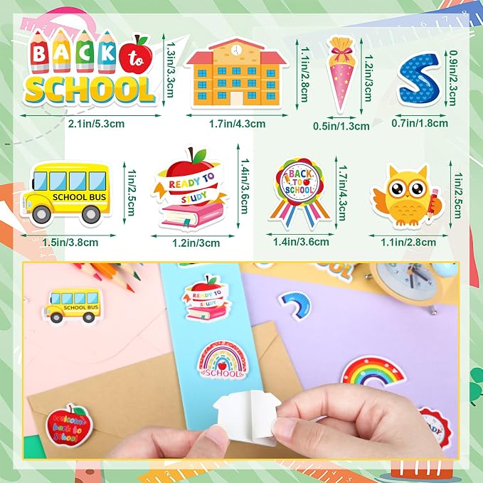 600 Pcs Back to School Foam Stickers Self Adhesive