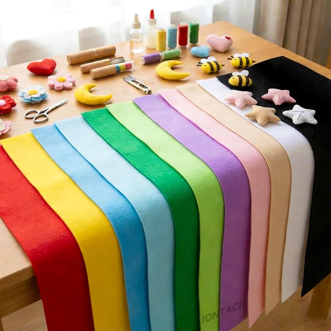 IONTACH 9" X 36" Soft Felt Sheets 1.6mm Thick | Acrylic Felt Fabric
