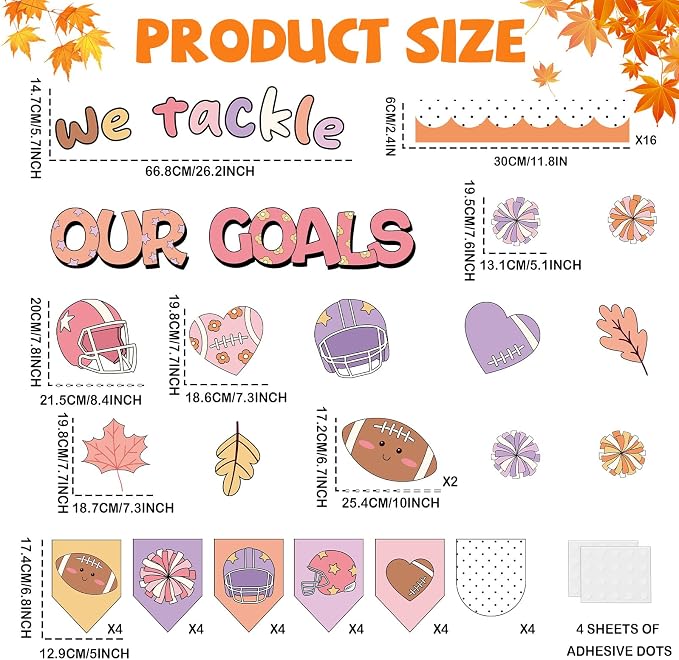 Thanksgiving Football Bulletin Board Team Spirit Autumn Sports Theme Party