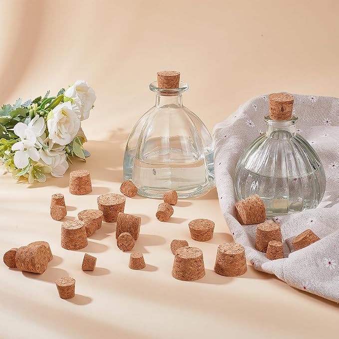 GORGECRAFT 50PCS 5 Sizes Cork Bottle Stoppers