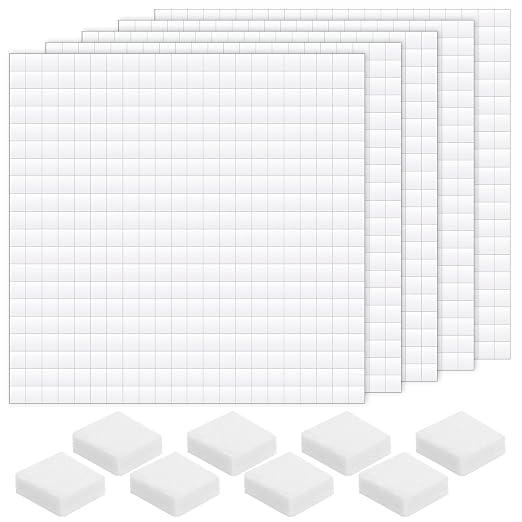 cobee 5 Sheets 2000 Pcs Foam Squares Double Sided Foam Tape, Foams Adhesive