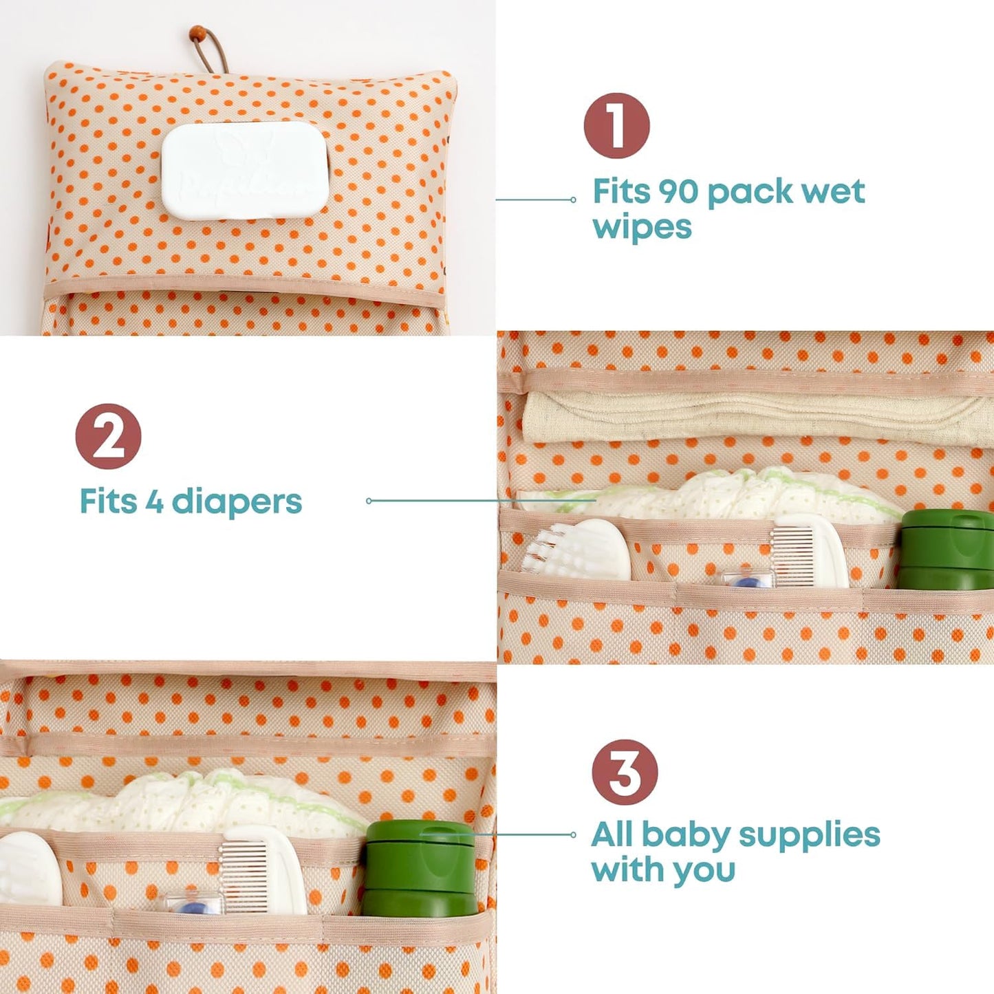 HAMUR Baby Diaper Bag Organizer – Travel-Friendly, Compact & Foldable | Stroller Pouch for Newborn Essentials – Must-Have for Boys & Girls (Halloween)
