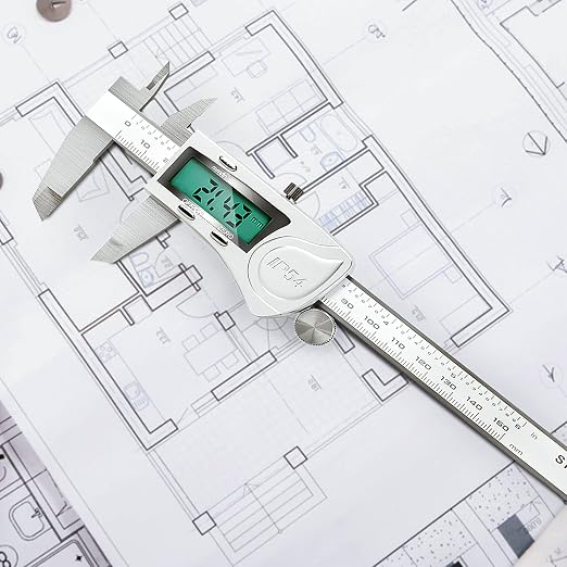 Digital Caliper Measuring Tool, IP54 Waterproof Electronic Micrometer Caliper