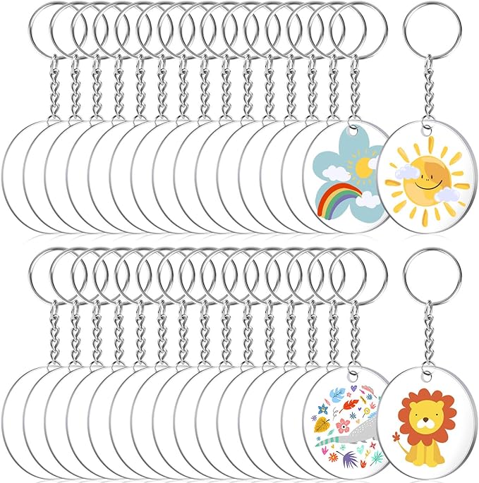 Audab Acrylic Keychain Blanks