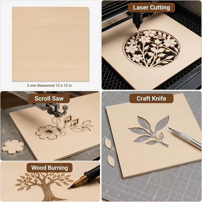 3mm Basswood Sheets 1/8 Inch