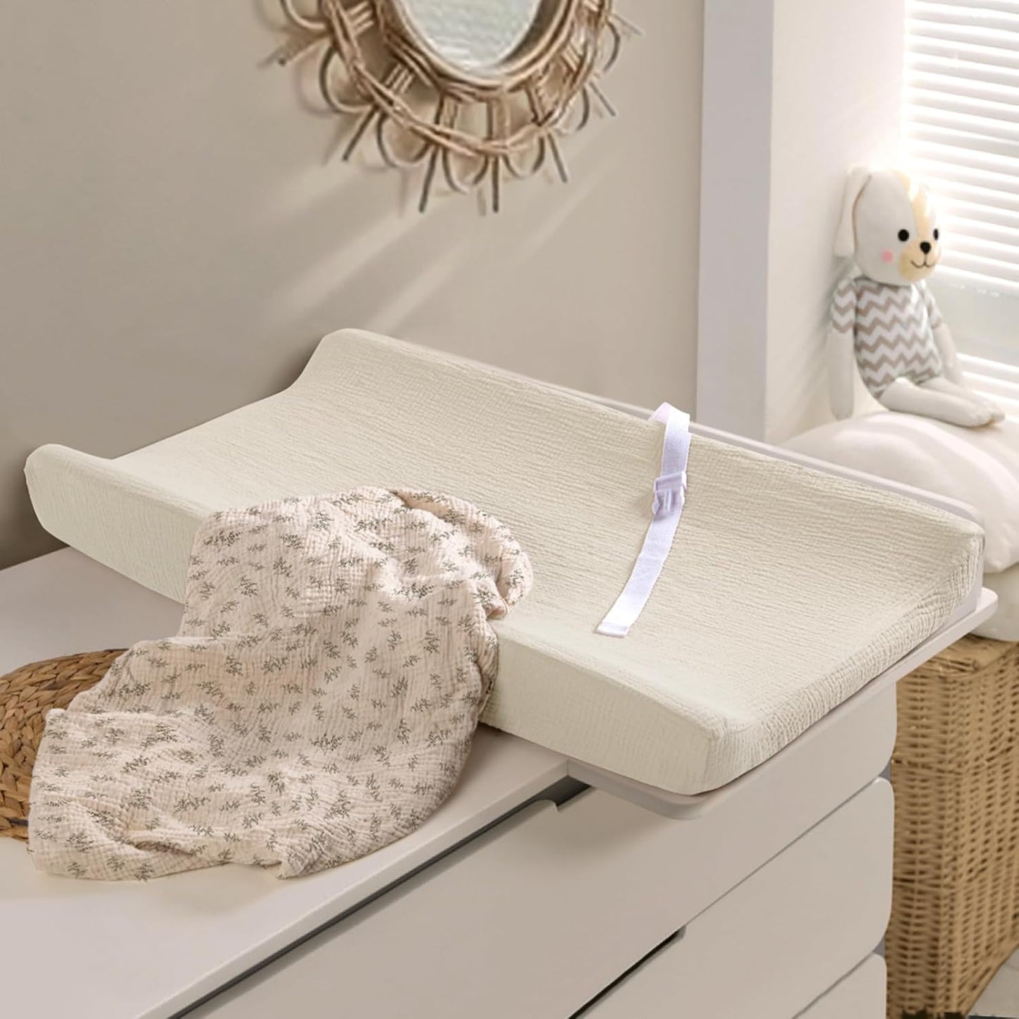 lulumoon Muslin Changing Pad Covers: Baby Cotton Changing Table Covers - Soft Changing Pad Sheets for Boys Girls