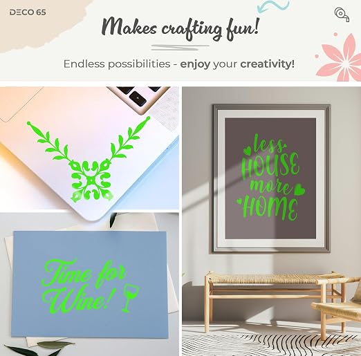 VViViD DECO65 Matte Pastel Yellow Green Permanent Adhesive Craft Vinyl