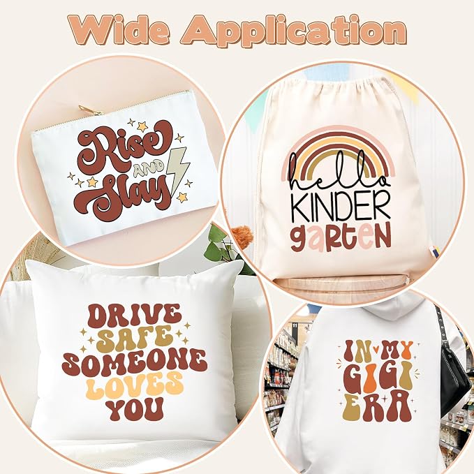 HTVSTD Maroon Brown Boho HTV Heat Transfer Vinyl 8pcs 12×10in | Vivid Color
