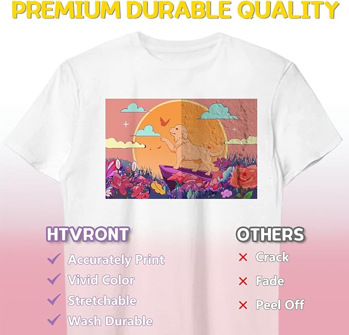 HTVRONT Heat Transfer Paper for Light T Shirts