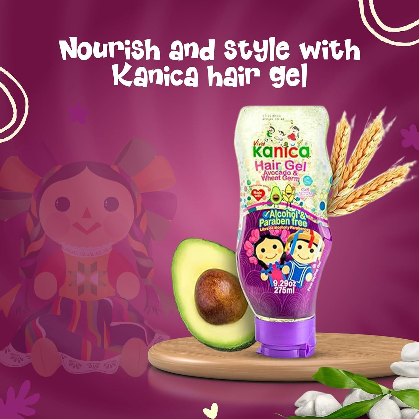 KANICA Gel with Avocado and Wheat Germ. Paraben and Alcohol Free