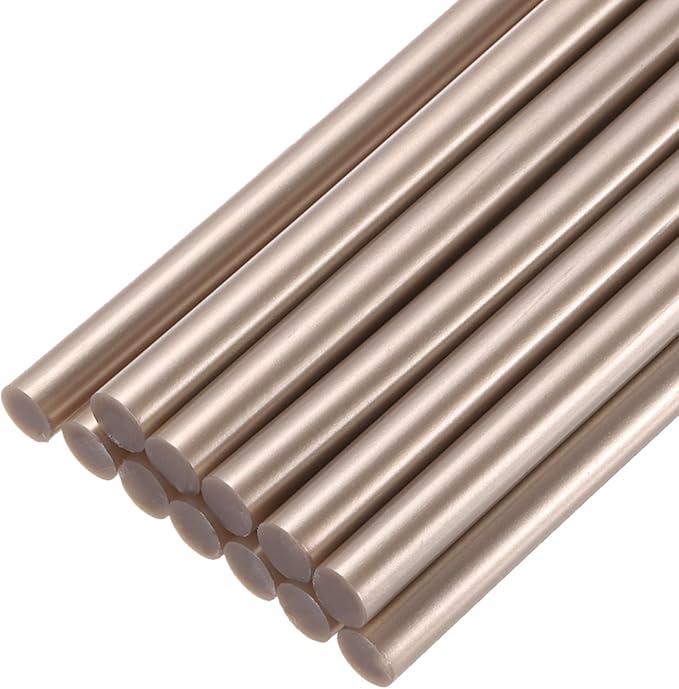 uxcell Mini Hot Glue Sticks for Glue Gun 11mm x 200mm Champagne Gold 12pcs