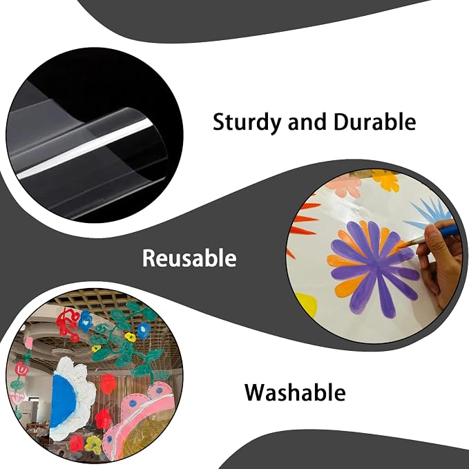 12 Inches x 80 Ft Stencil Plastic Sheets 4 Mil Clear Acetate Sheets
