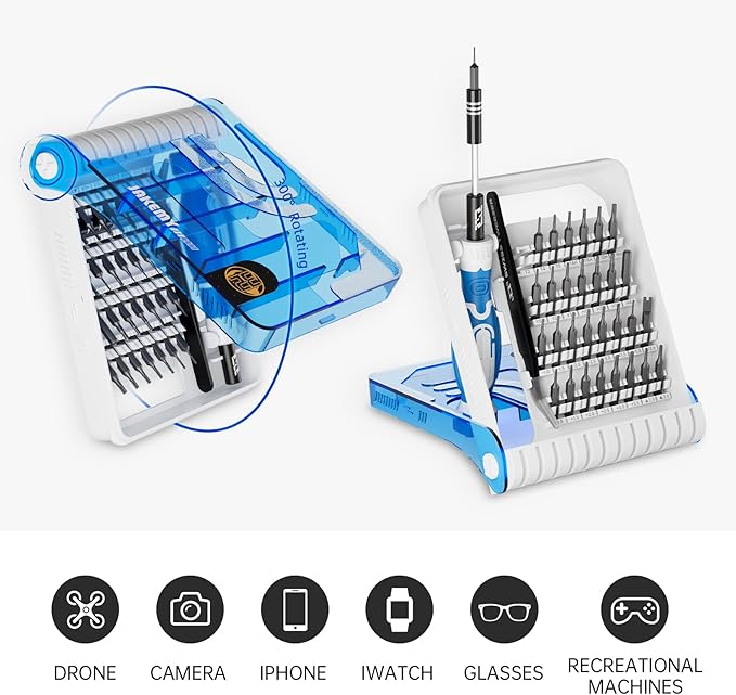 JAKEMY Precision Screwdriver Set, 33 in 1 Screwdriver Set Magnetic Driver Kit Laptop Repair Kit with Torx Screwdriver Bit Set Extension Shaft Tweezers for Electronics PS5, Watch, Jewelry, Glasses, Toy