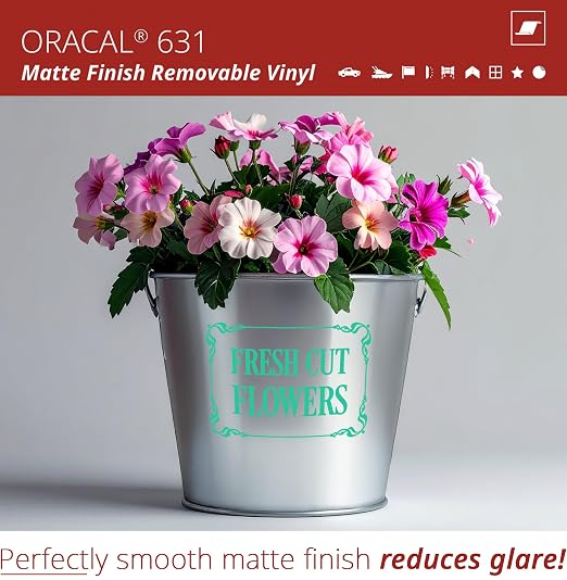 ORACAL 631 Matte Mint Vinyl Durable Roll Easy to Weed Permanent Adhesive Craft