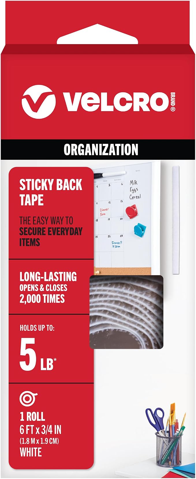 VELCRO Brand 6 Ft x 3/4 in | Sticky Back Tape Roll