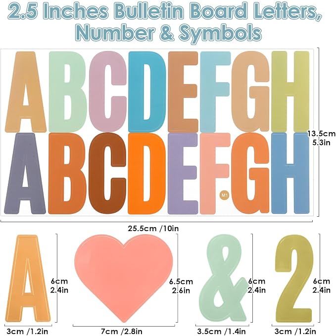 600 Pcs 36 Sheets Large Letter Stickers 2.5 Inch Self-Adhesive Letter Set
