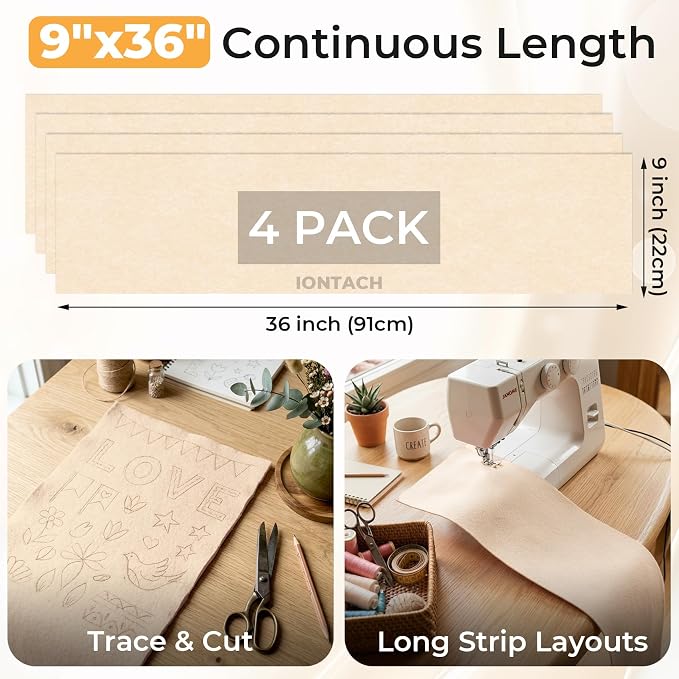 IONTACH 9" X 36" Soft Felt Sheets 1.6mm Thick | Acrylic Felt Fabric
