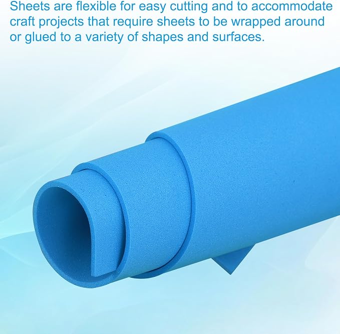 PATIKIL 20 Pack EVA Foam Sheets, Lake Blue