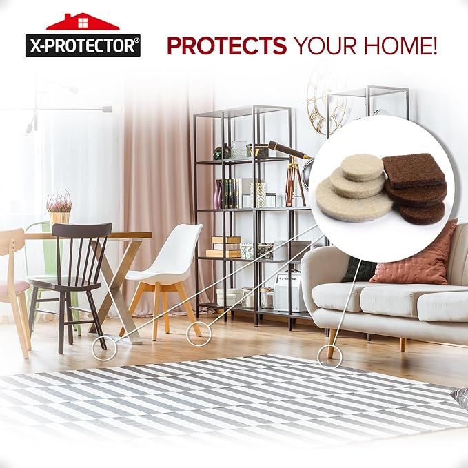 235 pcs Felt Furniture Pads Brown & Beige X-Protector! Huge Quantity of