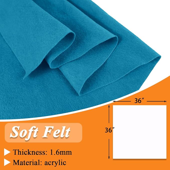 IONTACH 36" X 36" Soft Felt Fabric 1.6mm Thick | Felt Sheets