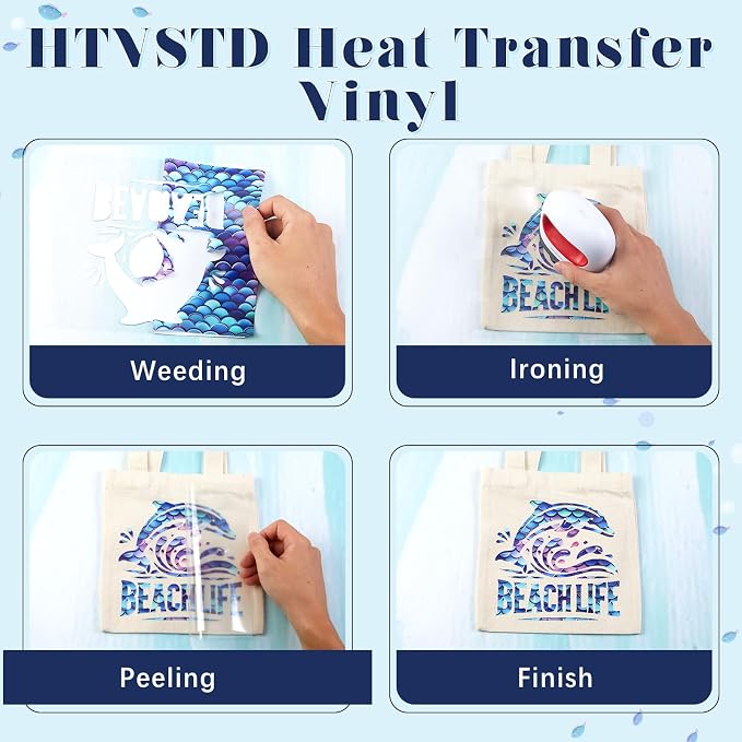 HTVSTD Fish Scale HTV Heat Transfer Vinyl 12 Sheets 12×10in Iron on Vinyl |