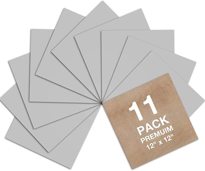 Dysania Silver Heat Transfer Vinyl, 10 Pack 12 x 12in Silver HTV Vinyl | Iron