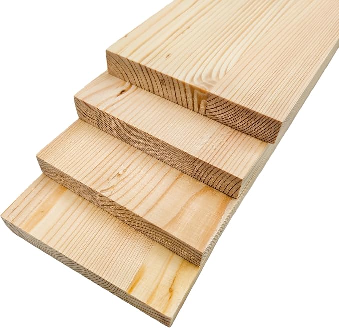 4PCS Rectangle Wood Boards Unfinished Wood Blocks
