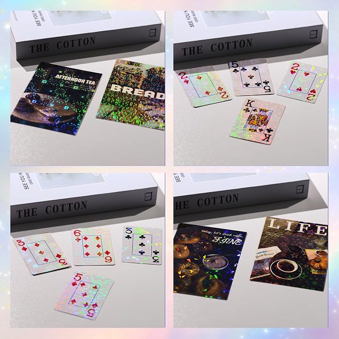 36 Sheets Holographic Laminate Sheets 8.5x11 Inch Self Adhesive 6 Patterns |