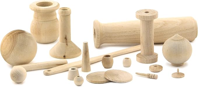 Hygloss Products, Inc Unfinished Wood Turnings, 2.5 lb
