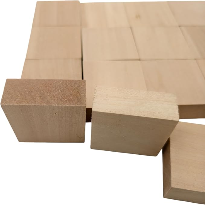 20PCS Basswood Carving Blocks, Whittling Wood Carving Kit, Unfinished Wooden