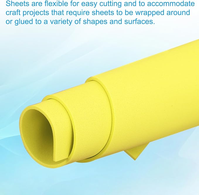 PATIKIL 30 Pack EVA Foam Sheets, Lime Yellow