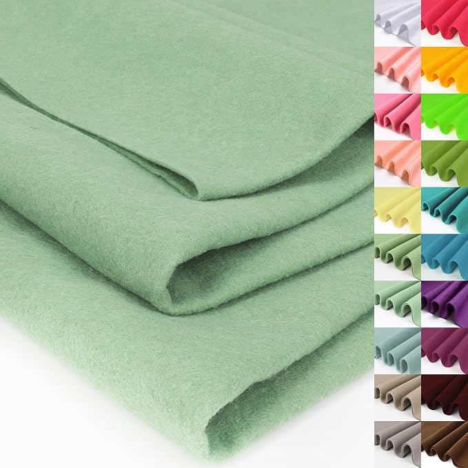 XSEINO Soft Felt Fabric, Large Single Piece, 36x108 Inch, 1.4mm Thick Mint
