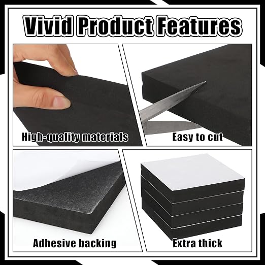 4 Pcs 1" Thick Foam Padding Sheet