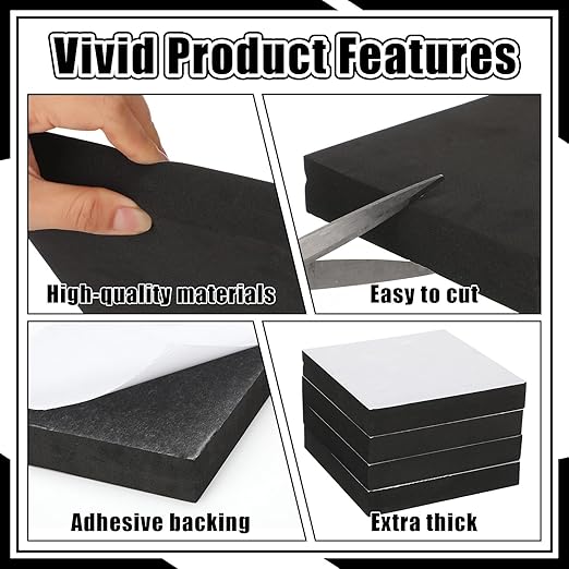 4 Pcs 1.5" Thick Foam Padding Sheet