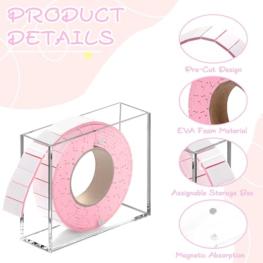 Double Sided Foam Tape Pre Cut 3/4 X 1/2 Inch EVA Foam Adhesive Squares Roll