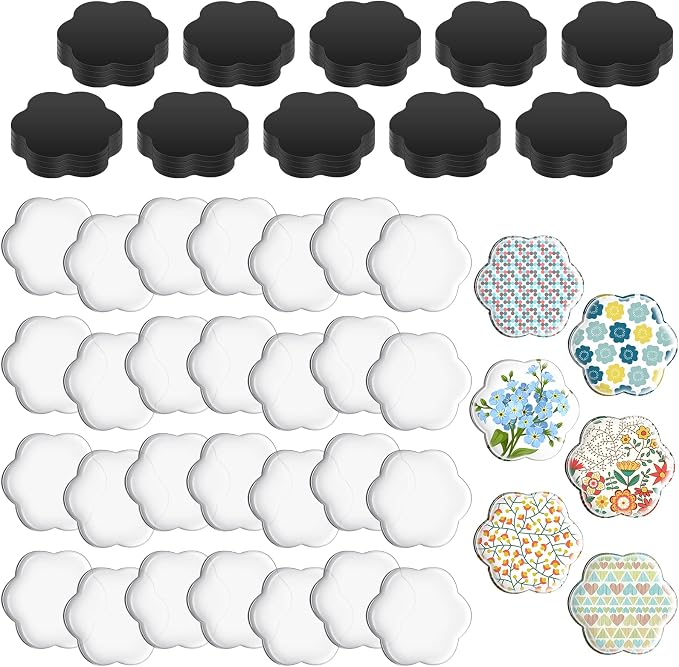 72 Pieces Round Craft Magnets Glass Ceramic Ferrite Magnet