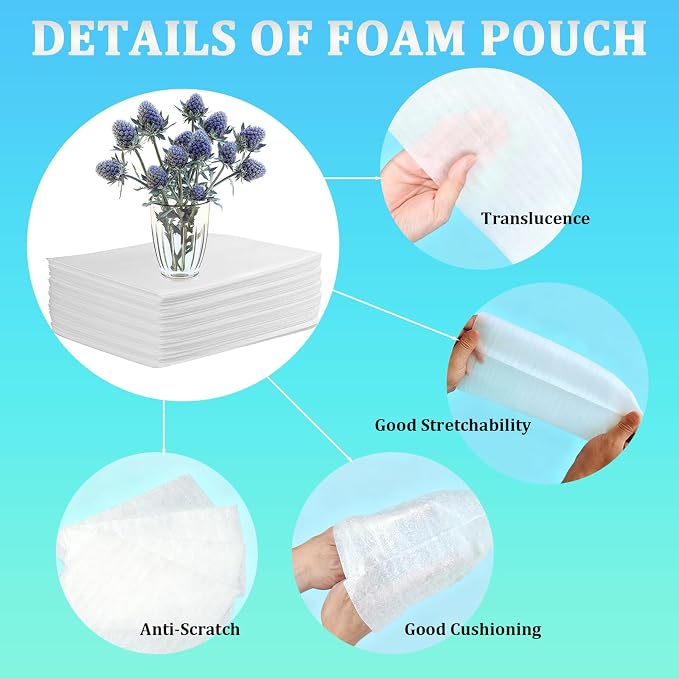 30Pack Large Foam Pouches 22x26 Inch, Cushion Foam Wrap Pouches