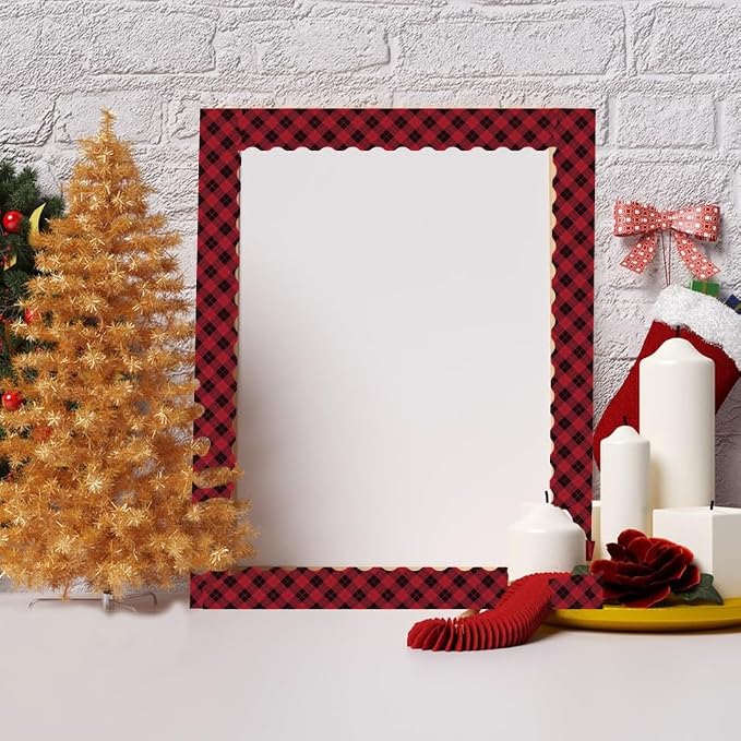 69 Ft Valentine's Day Bulletin Board Borders, Buffalo Plaid Bulletin Board