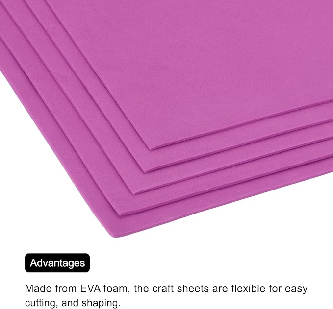 MECCANIXITY EVA Foam Sheets Rose 35.4 Inch x 19.7 Inch 2mm Thick Crafts Foam