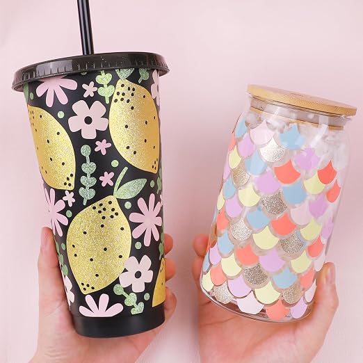 TECKWRAP Shimmer Vinyl Glitter Adhesive Sheets