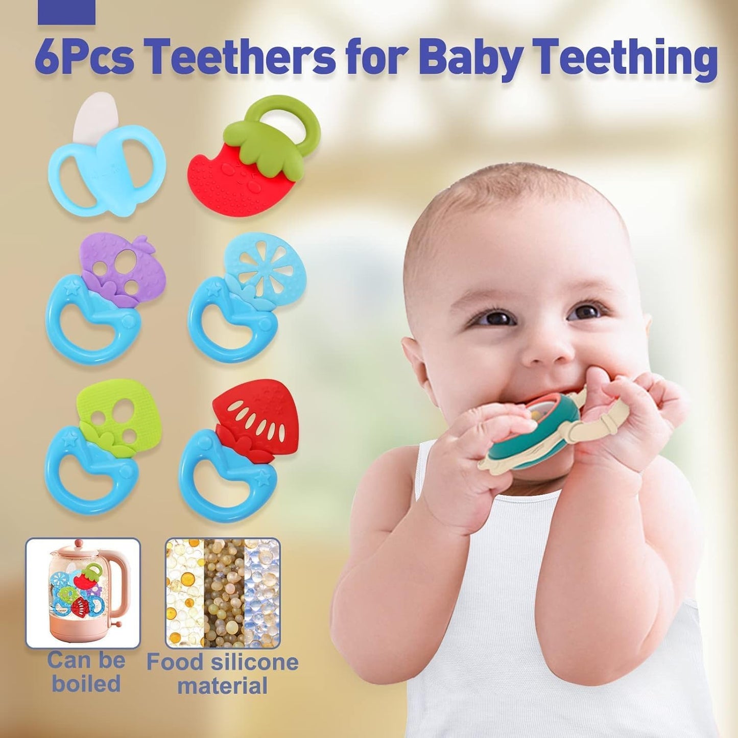 AZEN 18Pcs Baby Toys, Baby Rattle, Newborn Infant Toys