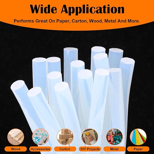 400 Pack Mini Hot Glue Sticks, 4 Inch and 8 mm Diameter High Viscosity