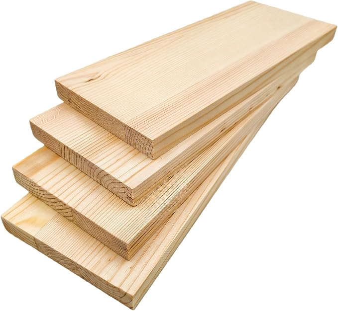 4PCS Rectangle Wood Boards Unfinished Wood Blocks
