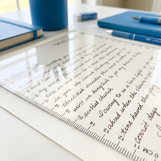 2 Pack Straight Line Writing Template, 11 Inch Calligraphy Guide Ruler